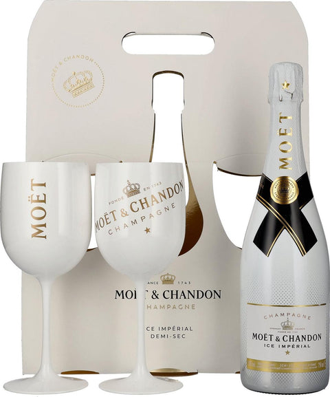 Moët & Chandon Ice Impérial 12% Vol. 0,75l in Giftbox with 2 white glasses