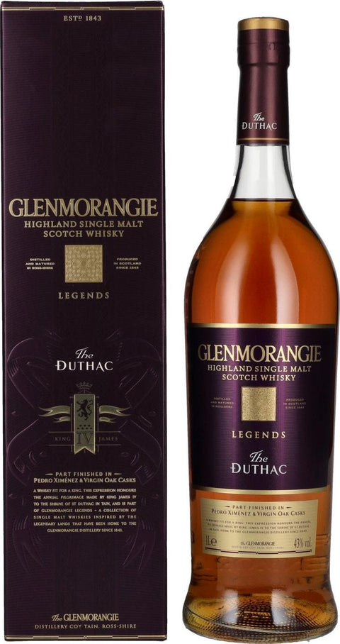 Glenmorangie Legends The DUTHAC Highland Single Malt 43% Vol. 1l in Giftbox