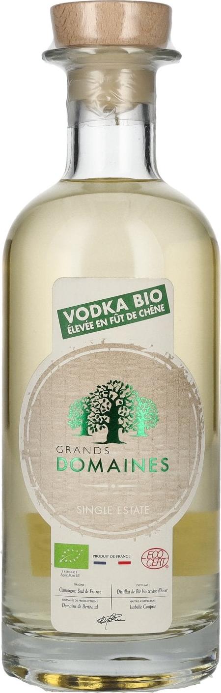 Grands Domaines Single Estate Bio French Vodka Élevée en Fût 40% Vol. 0,7l